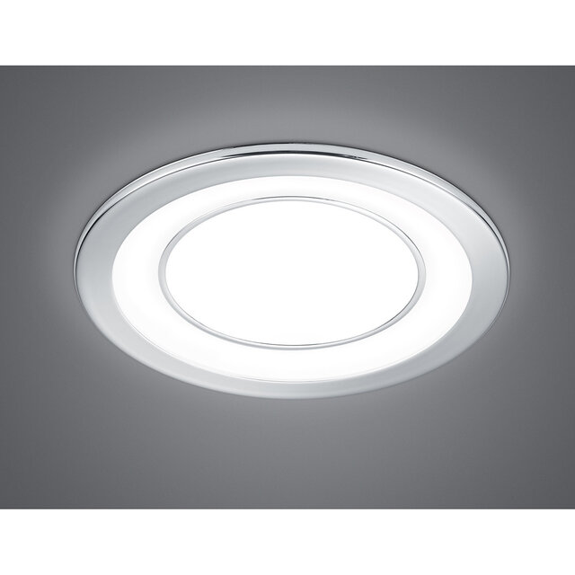 HLW LED Trion Cynomi LED Spot Recessed LED Downlight 10W Warm White 2700K–3000K Round Matte Chrome