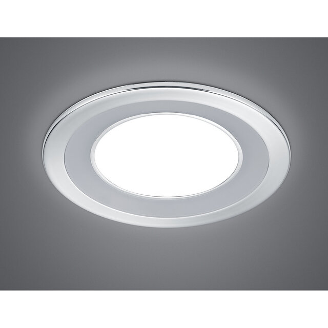 HLW LED Trion Cynomi LED Spot Recessed LED Downlight 10W Warm White 2700K–3000K Round Matte Chrome