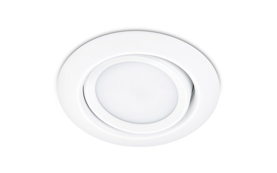 HLW LED LED Spot - Inbouw LED Downlight 5W Warm Wit 2700K–3000K - Mat Wit, Rond