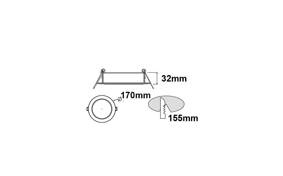 HLW LED LED Downlight Slim Pro 12W – Inbouw Rond LED Lamp Koud Wit 6000K Ø170mm