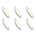 LED Downlight Slim 6 Pack - Recessed 9W LED Lamp Warm White 2700K - Matte White Aluminum LED Downlight Slim 6 Pack - Recessed 9W LED Lamp Warm White 2700K - Matte White Aluminum