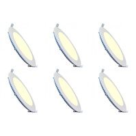 LED Downlight Slim 6 Pack 9W - Warm Wit 2700K Inbouw LED Lamp