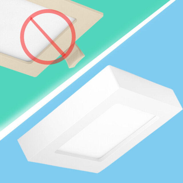 HLW LED LED Downlight Slim Pro 6W - Surface-Mounted LED Lamp with Cool White 6000K Light