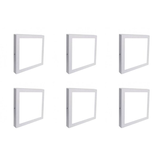 HLW LED LED Downlight 6 Pack - Opbouw LED Downlight 12W Koud Wit 6000K Mat Wit Aluminium HLW LED LED Downlight 6 Pack - Opbouw LED Downlight 12W Koud Wit 6000K Mat Wit Aluminium