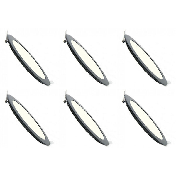 HLW LED LED Downlight Slim 6 Pack - 6W Dimbaar Inbouw LED Lamp Rond Ø120mm HLW LED LED Downlight Slim 6 Pack - 6W Dimbaar Inbouw LED Lamp Rond Ø120mm