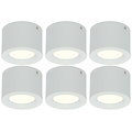 LED Downlight 6 Pack - Surface Mounted Round High 5W LED Lamp Natural White 4200K Ø105mm LED Downlight 6 Pack - Surface Mounted Round High 5W LED Lamp Natural White 4200K Ø105mm