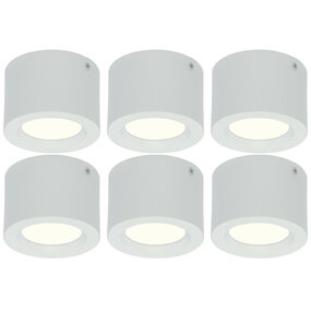 LED Downlight 6 Pack - Opbouw LED Downlight 5W Natuurlijk Wit LED Downlight 6 Pack - Opbouw LED Downlight 5W Natuurlijk Wit