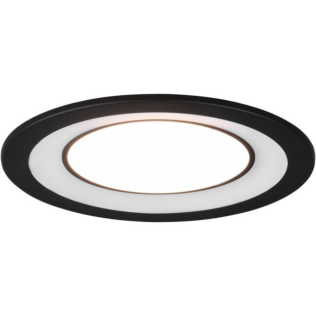 HLW LED LED Spot Inbouw LED Downlight 10W - Warm Wit 2700K–3000K - Mat Zwart Ø140mm