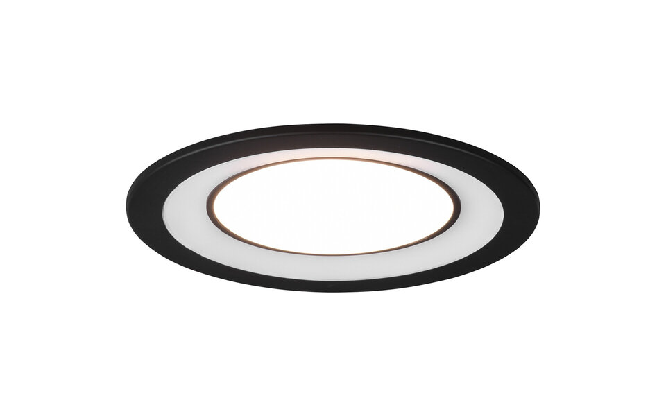 HLW LED LED Spot Recessed LED Downlight 10W - Warm White 2700K–3000K - Matte Black Ø140mm
