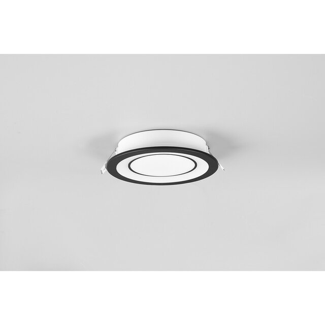 HLW LED LED Spot Inbouw LED Downlight 10W - Warm Wit 2700K–3000K - Mat Zwart Ø140mm