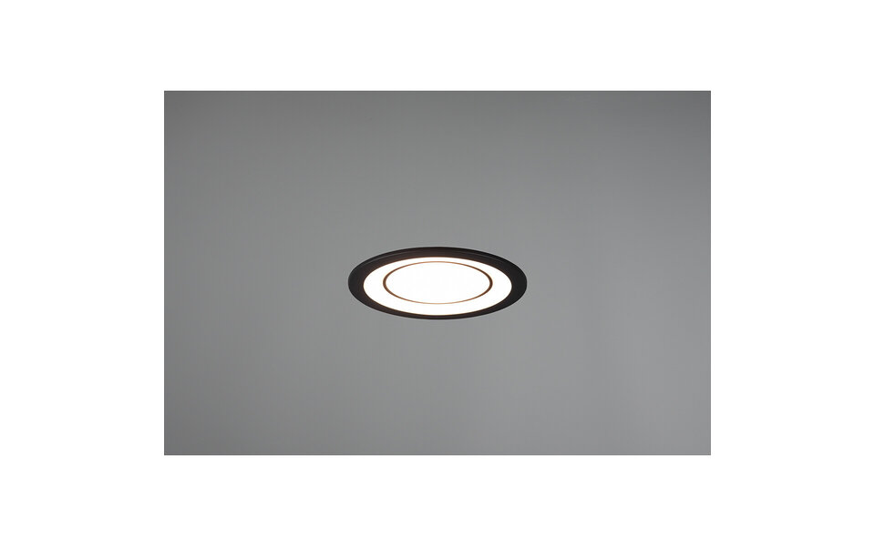 HLW LED LED Spot Recessed LED Downlight 10W - Warm White 2700K–3000K - Matte Black Ø140mm