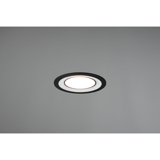 HLW LED LED Spot Recessed LED Downlight 10W - Warm White 2700K–3000K - Matte Black Ø140mm