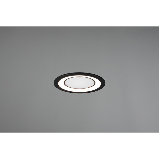 HLW LED LED Spot Inbouw LED Downlight 10W - Warm Wit 2700K–3000K - Mat Zwart Ø140mm