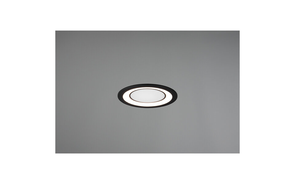 HLW LED LED Spot Recessed LED Downlight 10W - Warm White 2700K–3000K - Matte Black Ø140mm