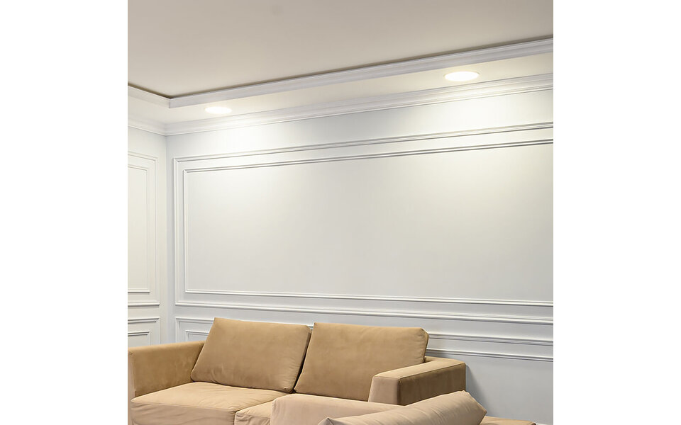 HLW LED LED Downlight Recessed Spotlight Brinton Thin 3W 220lm - Neutral White 4000K, Round Ø85mm