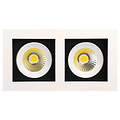 Recessed LED Spot 16W Warm White 2700K - Adjustable Beam Angle, Matte White Aluminum