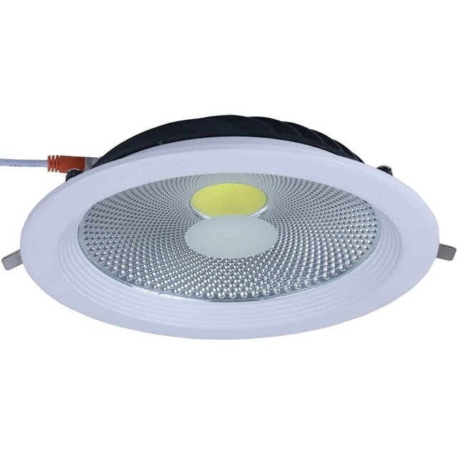 Ronde witte LED downlight 20W inbouwlamp met koel wit licht 6400K en 1470 lumen waterdicht IP44