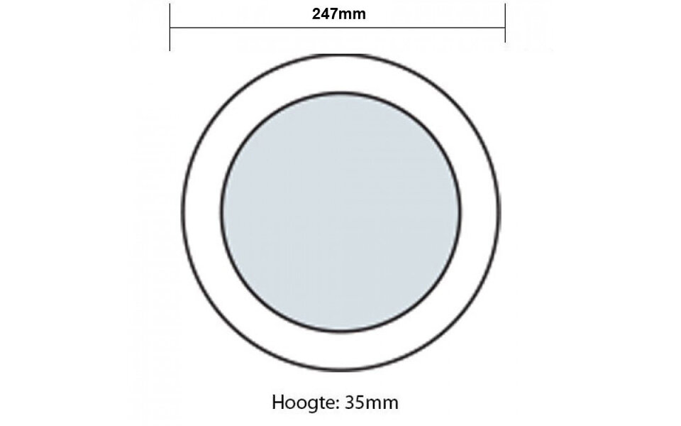 HLW LED LED Downlight Pro 20W - Opbouw LED Downlight Koud Wit 6000K Ø247mm Mat Wit
