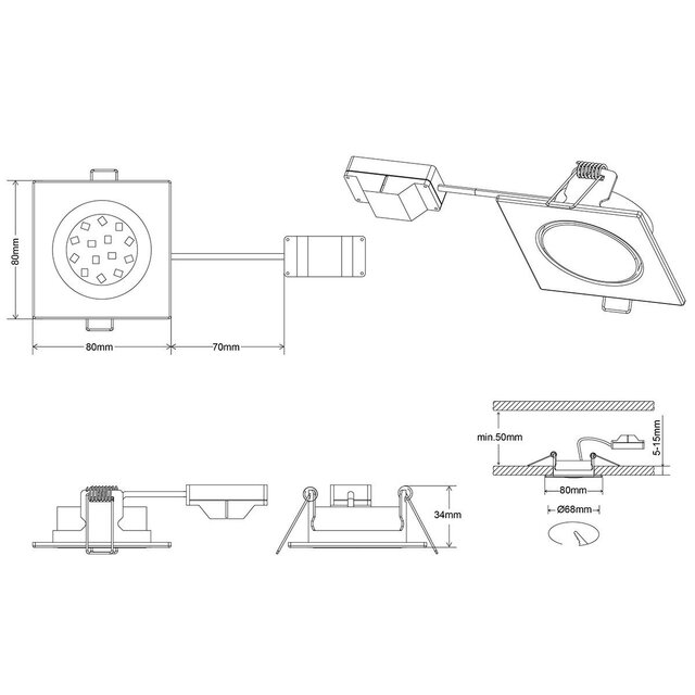 HLW LED LED Spot - Inbouw LED Downlight 5W Warm Wit 2700K–3000K Mat Nikkel HLW LED LED Spot - Inbouw LED Downlight 5W Warm Wit 2700K–3000K Mat Nikkel