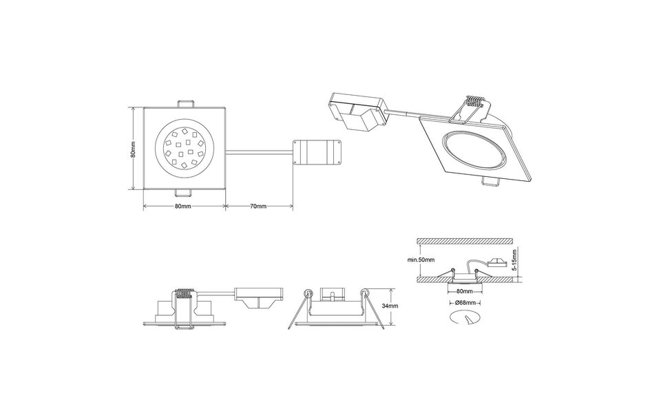 HLW LED LED Spot - Inbouw LED Downlight 5W Warm Wit 2700K–3000K Mat Nikkel HLW LED LED Spot - Inbouw LED Downlight 5W Warm Wit 2700K–3000K Mat Nikkel