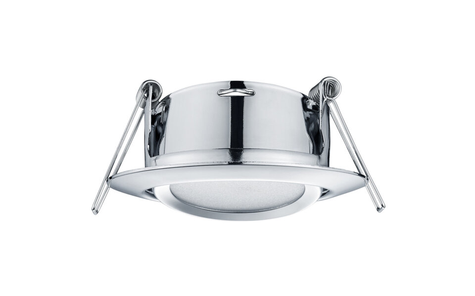 HLW LED Trion Roluno Recessed LED Downlight 5W LED Spot Warm White 3000K Ø80 Matte Chrome