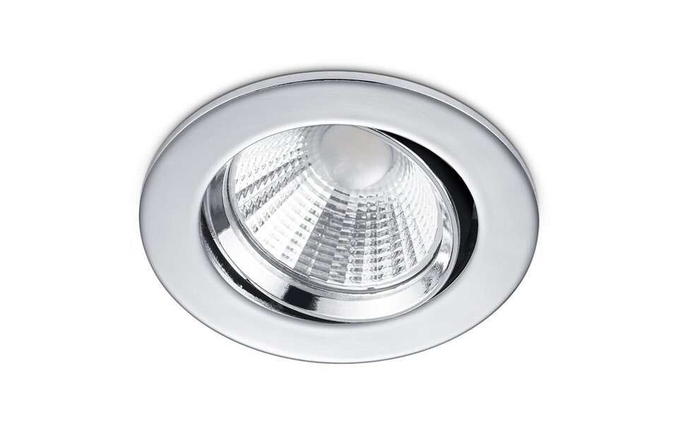 HLW LED Dimbare Inbouw LED Downlight 5W - Warm Wit 2700K-3000K, Ø80mm, Mat Chroom HLW LED Dimbare Inbouw LED Downlight 5W - Warm Wit 2700K-3000K, Ø80mm, Mat Chroom