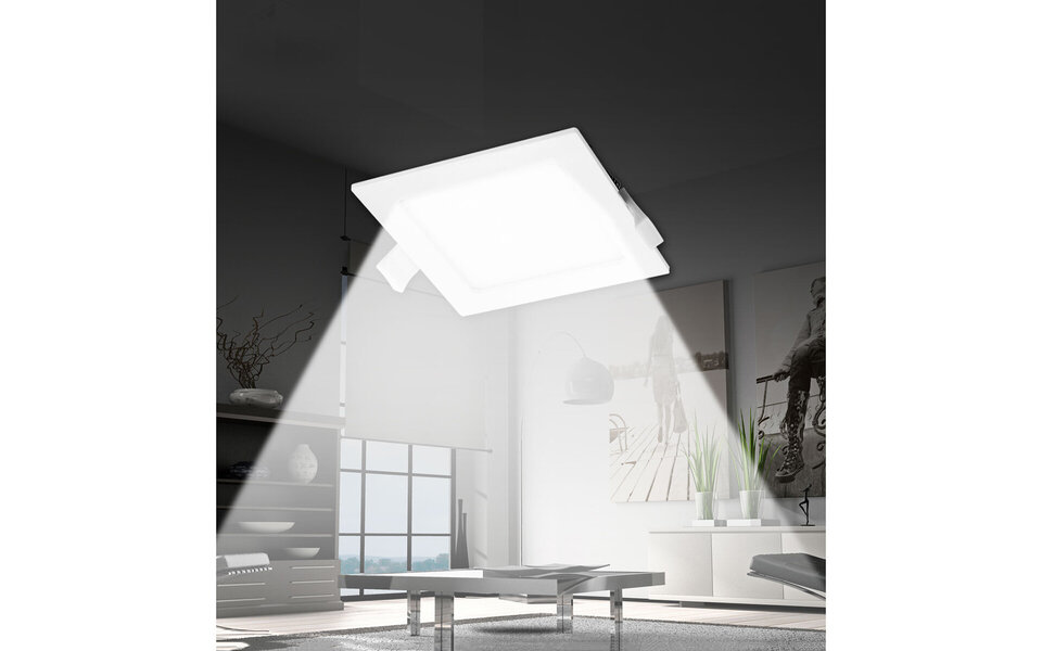 HLW LED LED Downlight Slim Pro 9W - Recessed LED Downlight Warm White 2700K–3000K Square HLW LED LED Downlight Slim Pro 9W - Recessed LED Downlight Warm White 2700K–3000K Square