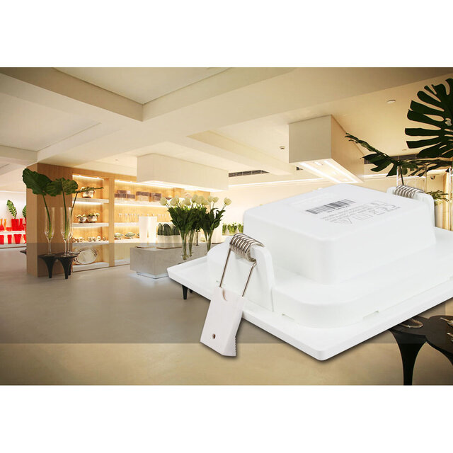 HLW LED LED Downlight Slim Pro 9W - Recessed LED Downlight Warm White 2700K–3000K Square HLW LED LED Downlight Slim Pro 9W - Recessed LED Downlight Warm White 2700K–3000K Square