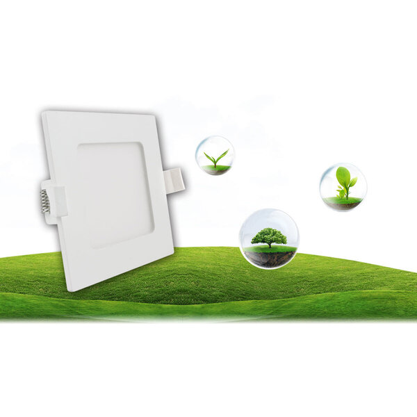 HLW LED LED Downlight Slim Pro 9W - Inbouw LED Downlight Warm Wit 2700K–3000K Vierkant HLW LED LED Downlight Slim Pro 9W - Inbouw LED Downlight Warm Wit 2700K–3000K Vierkant