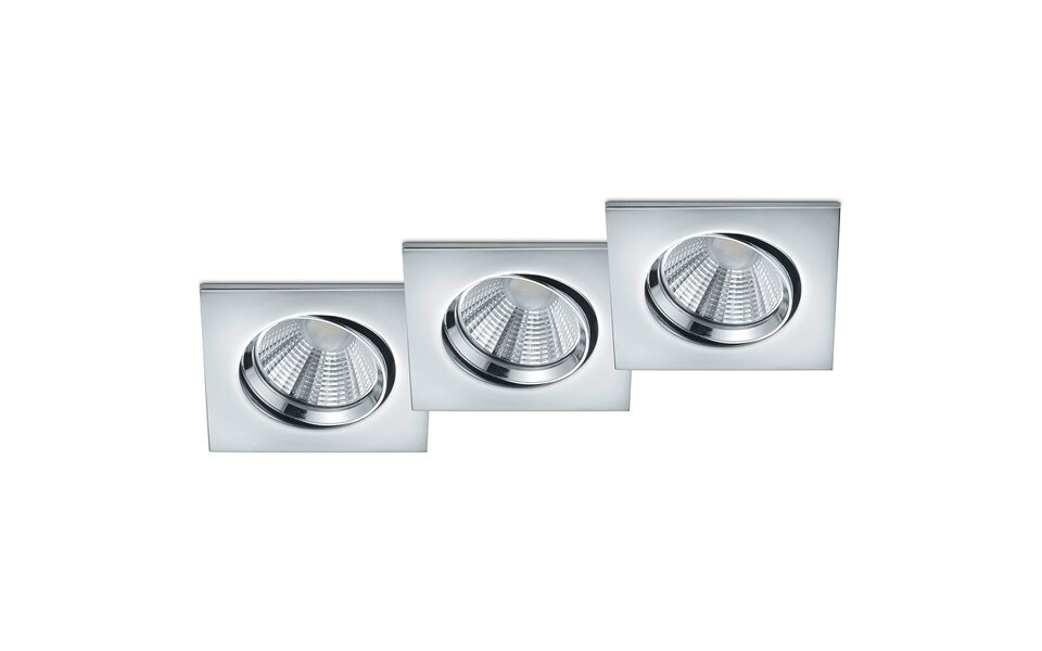 HLW LED LED Spot 3 Pack - Inbouw LED Downlight 5W Dimbaar Warm Wit 2700K–3000K Mat Chroom