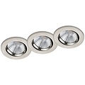 LED Spot 3 Pack - Dimbaar Inbouw LED Downlight 5W Warm Wit 2700K–3000K Mat Nikkel