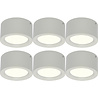 LED Downlight 6 Pack - Opbouw LED Downlight 10W Natuurlijk Wit Binnenverlichting