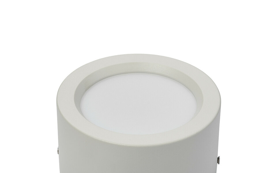 HLW LED LED Downlight 6 Pack - Surface-Mounted LED Downlight 10W Round Matte White Aluminum