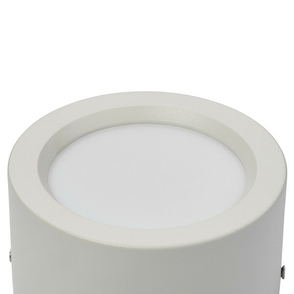 HLW LED LED Downlight 6 Pack - Opbouw LED Downlight 10W Rond Mat Wit Aluminium