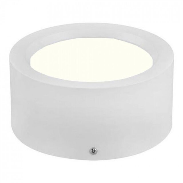 HLW LED LED Downlight 6 Pack - Opbouw LED Downlight 10W Rond Mat Wit Aluminium