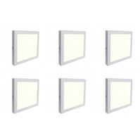 LED Downlight 6 Pack - Surface Mounted 18W LED Lamp Natural White
