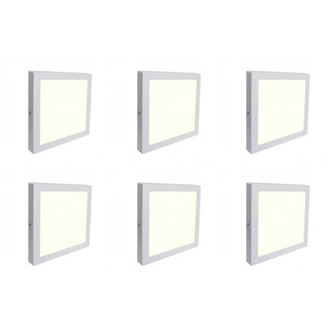 LED Downlight 6 Pack - Opbouw 18W LED Lamp Natuurlijk Wit Binnenverlichting LED Downlight 6 Pack - Opbouw 18W LED Lamp Natuurlijk Wit Binnenverlichting