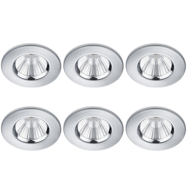 LED Spot 6 Pack - Inbouw LED Downlight 5W Dimbaar IP65 Warm Wit Binnenverlichting