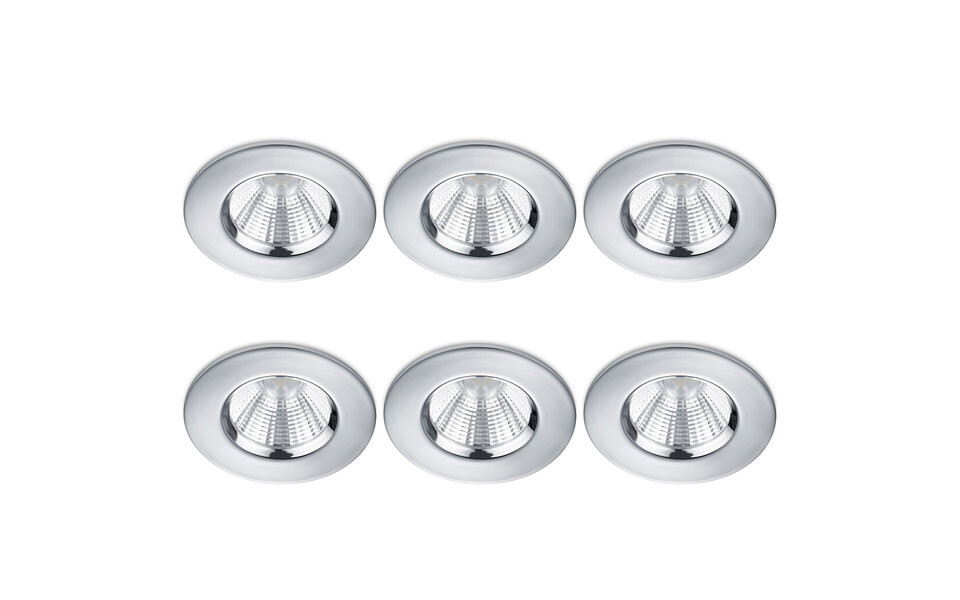 HLW LED LED Spot 6 Pack - Dimbare Inbouw LED Downlight 5W Waterdicht IP65 Warm Wit 3000K