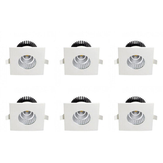 LED Spot 6 Pack - Inbouw LED Downlight 6W Waterdicht IP65 Binnenverlichting LED Spot 6 Pack - Inbouw LED Downlight 6W Waterdicht IP65 Binnenverlichting