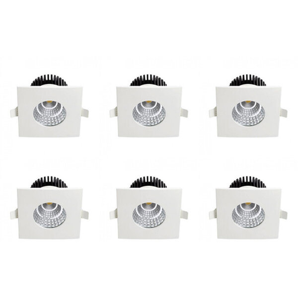 HLW LED LED Spot 6 Pack - Inbouw LED Downlight 6W - Waterdicht IP65 - Natuurlijk Wit HLW LED LED Spot 6 Pack - Inbouw LED Downlight 6W - Waterdicht IP65 - Natuurlijk Wit