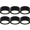 LED Downlight 6 Pack 15W - Surface Mounted Round Matte Black Aluminum Ø180mm LED Downlight 6 Pack 15W - Surface Mounted Round Matte Black Aluminum Ø180mm