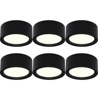 LED Downlight 6 Pack - Opbouw LED Lamp 15W Natuurlijk Wit