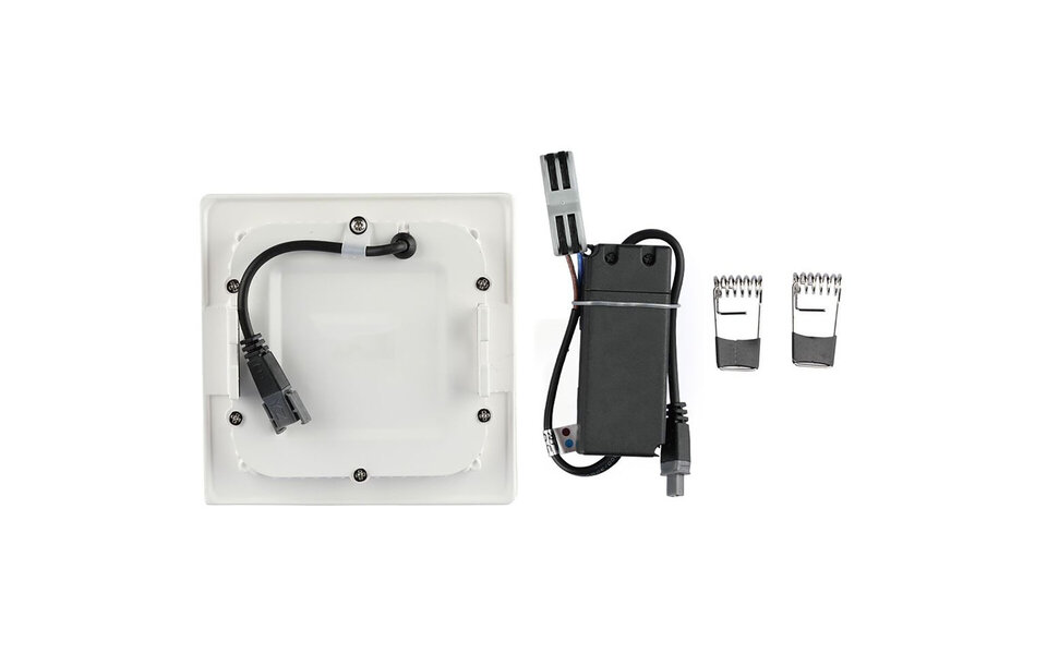 HLW LED Inbouw LED Downlight Slim 24W Vierkant Neutraal Wit 4000K Mat Wit Aluminium