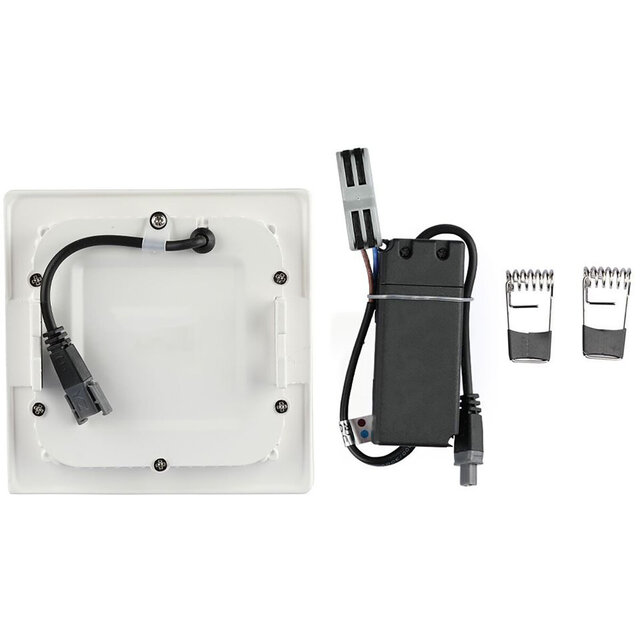 slanke vierkante LED downlight 24W inbouwlamp koel wit licht 6400K 2000 lumen