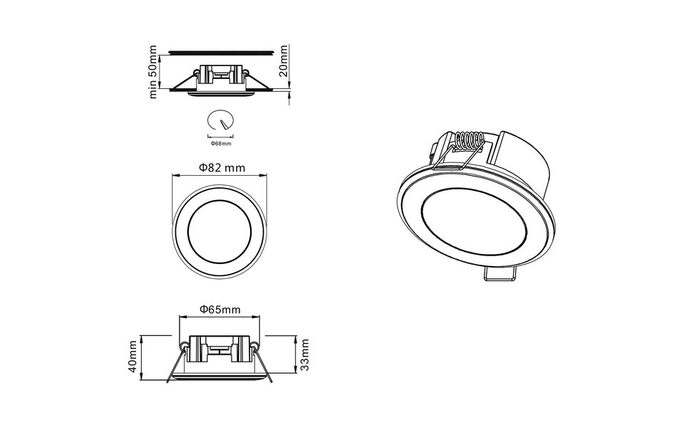 HLW LED LED Spot Inbouw LED Downlight 5W - Warm Wit 2700K–3000K - Mat Zwart HLW LED LED Spot Inbouw LED Downlight 5W - Warm Wit 2700K–3000K - Mat Zwart