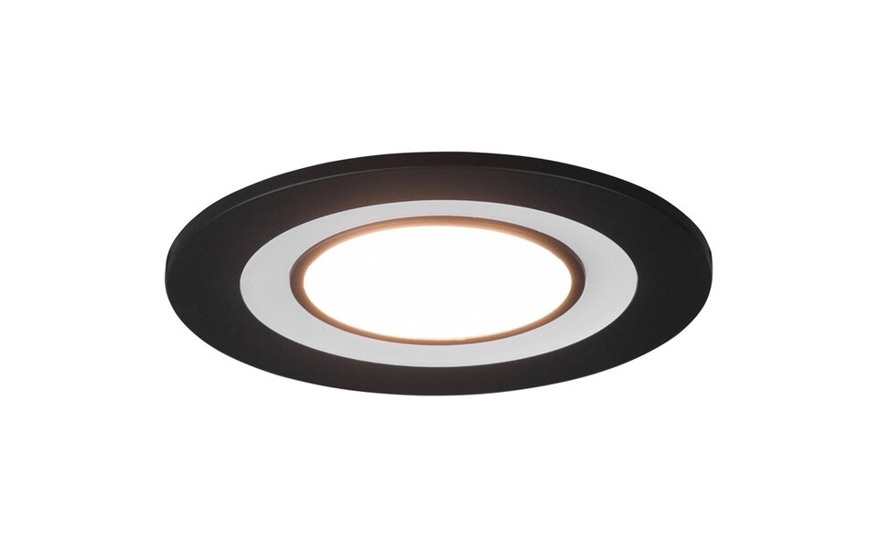 HLW LED LED Spot - Recessed LED Downlight 5W Warm White 2700K–3000K Round Matte Black