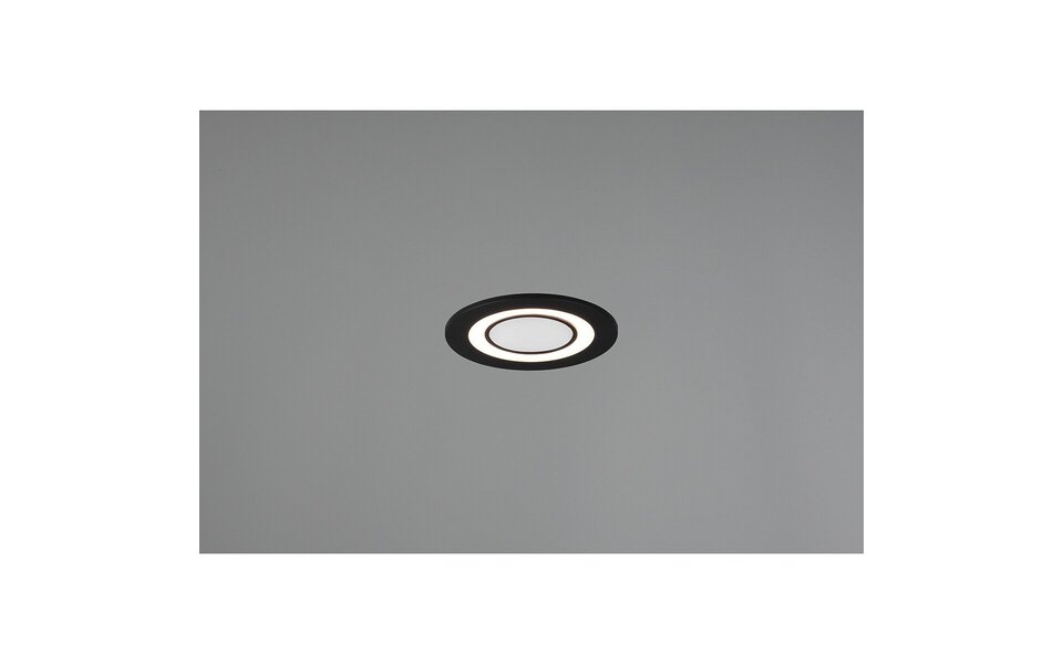 HLW LED LED Spot - Recessed LED Downlight 5W Warm White 2700K–3000K Round Matte Black