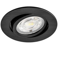 LED Inbouwspot Brinton 7W Dimbaar Warm Wit 3000K Zwart