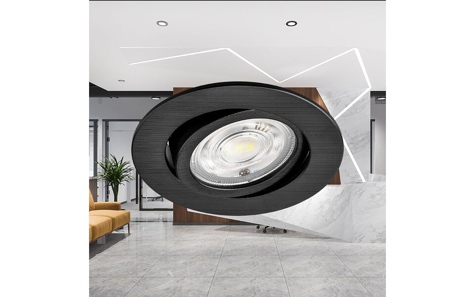 HLW LED LED Recessed LED Downlight 7W Dimmable Cool White 6000K - Brinton LED Spot HLW LED LED Recessed LED Downlight 7W Dimmable Cool White 6000K - Brinton LED Spot